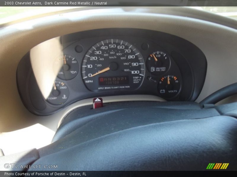 Dark Carmine Red Metallic / Neutral 2003 Chevrolet Astro