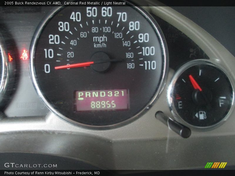 Cardinal Red Metallic / Light Neutral 2005 Buick Rendezvous CX AWD