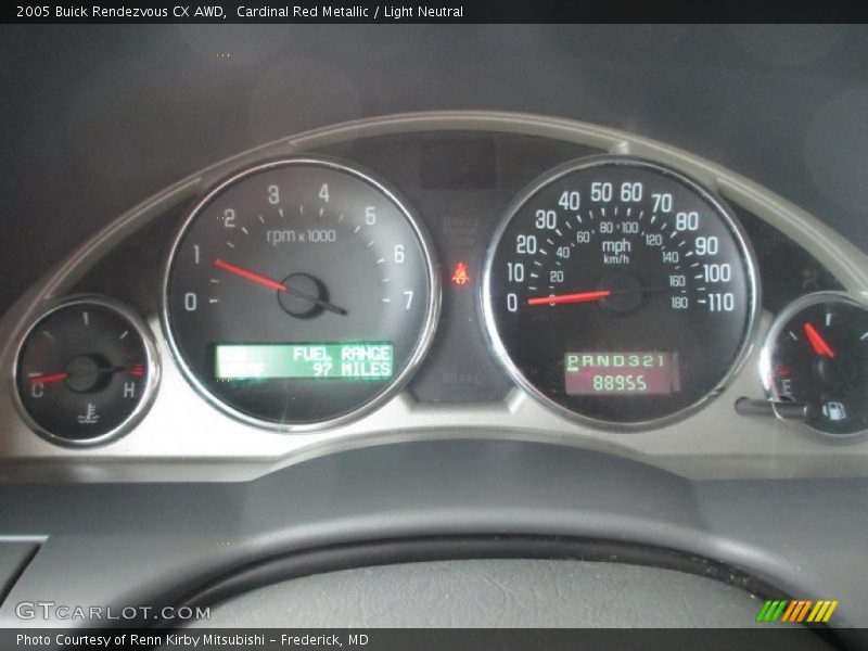 Cardinal Red Metallic / Light Neutral 2005 Buick Rendezvous CX AWD