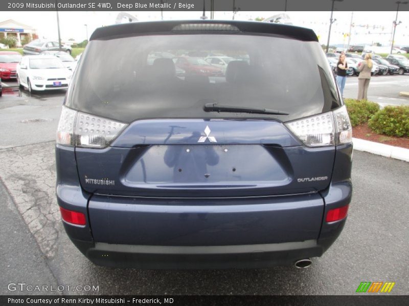 Deep Blue Metallic / Beige 2009 Mitsubishi Outlander SE 4WD