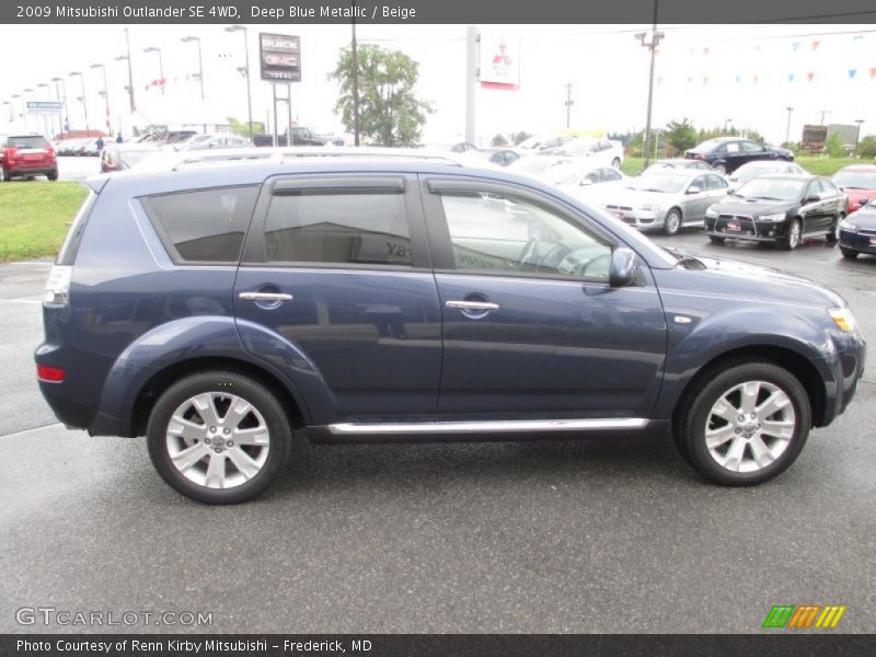 Deep Blue Metallic / Beige 2009 Mitsubishi Outlander SE 4WD