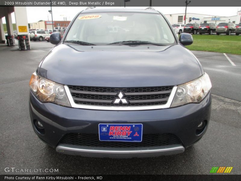 Deep Blue Metallic / Beige 2009 Mitsubishi Outlander SE 4WD