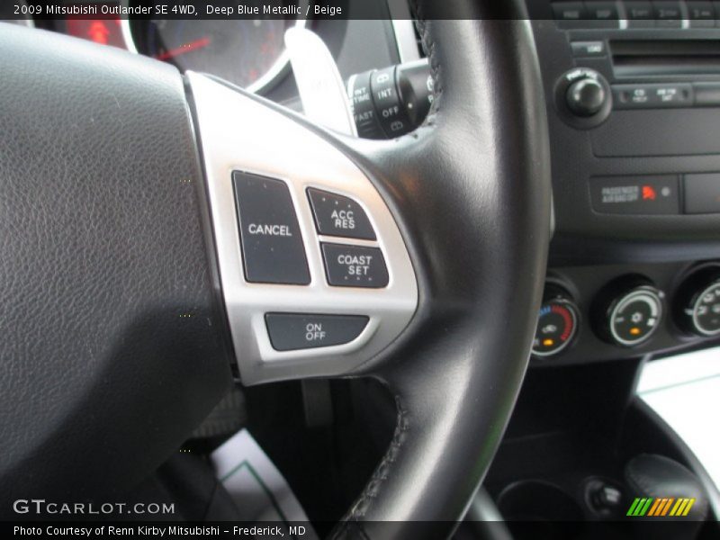 Controls of 2009 Outlander SE 4WD