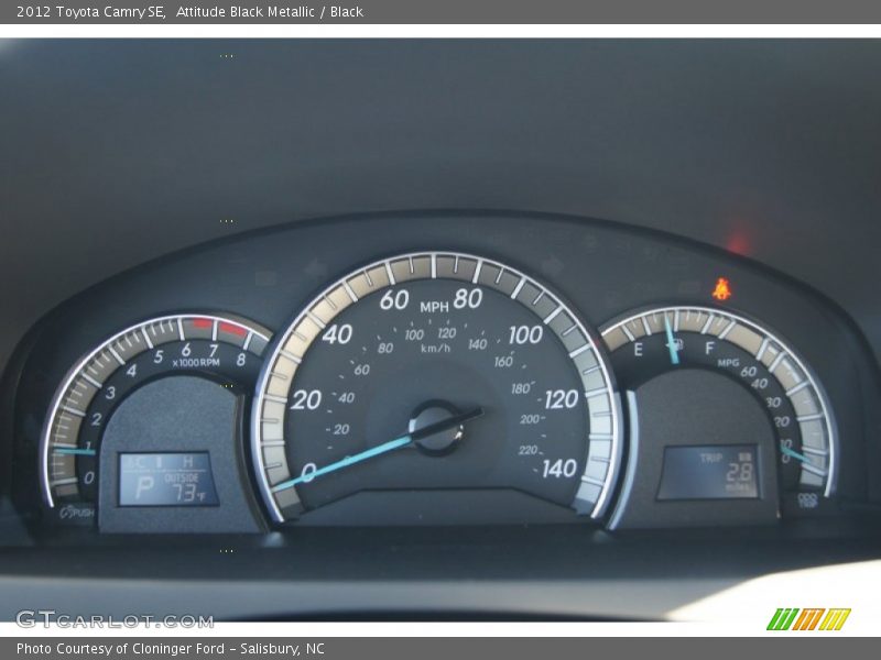 Attitude Black Metallic / Black 2012 Toyota Camry SE