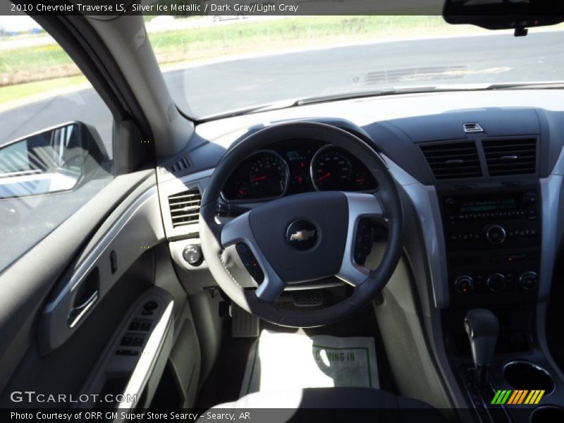 Silver Ice Metallic / Dark Gray/Light Gray 2010 Chevrolet Traverse LS