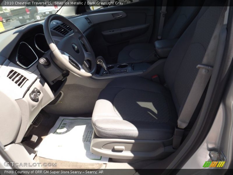 Silver Ice Metallic / Dark Gray/Light Gray 2010 Chevrolet Traverse LS