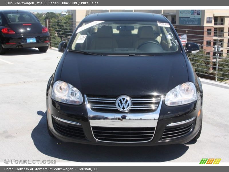 Black Uni / Pure Beige 2009 Volkswagen Jetta SE Sedan