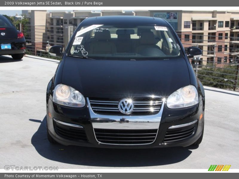 Black Uni / Pure Beige 2009 Volkswagen Jetta SE Sedan