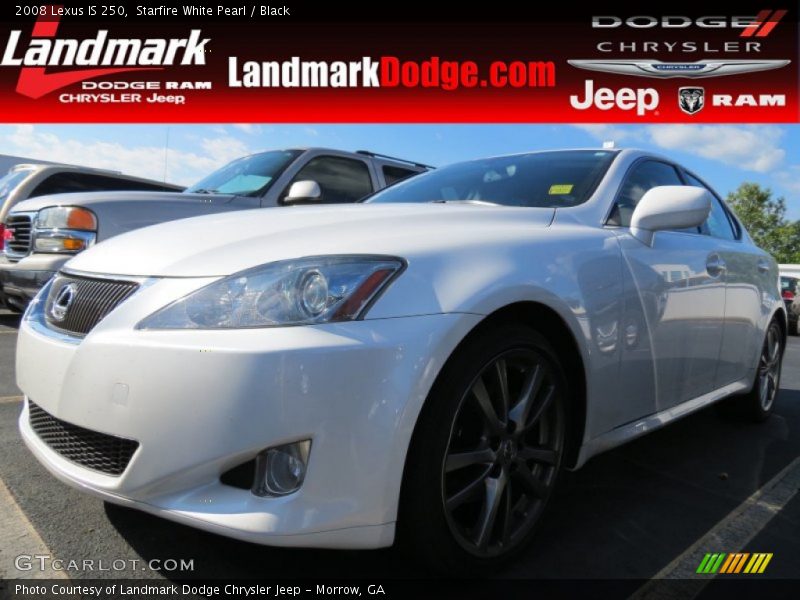 Starfire White Pearl / Black 2008 Lexus IS 250