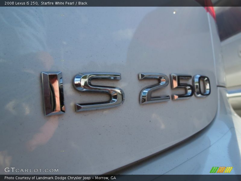 Starfire White Pearl / Black 2008 Lexus IS 250