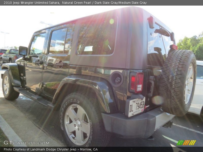 Natural Green Pearl / Dark Slate Gray/Medium Slate Gray 2010 Jeep Wrangler Unlimited Sahara