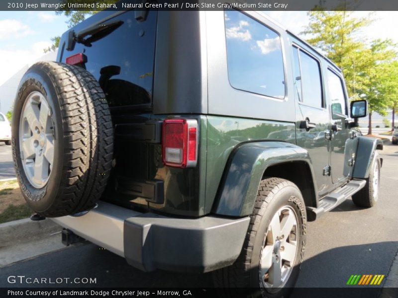 Natural Green Pearl / Dark Slate Gray/Medium Slate Gray 2010 Jeep Wrangler Unlimited Sahara