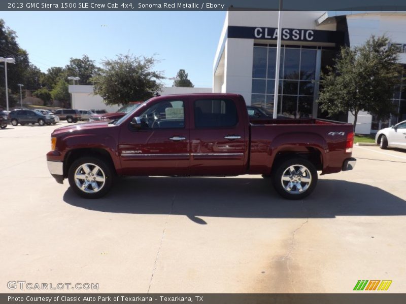 Sonoma Red Metallic / Ebony 2013 GMC Sierra 1500 SLE Crew Cab 4x4