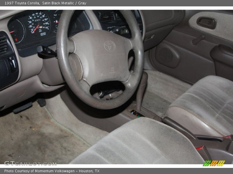 Satin Black Metallic / Gray 1997 Toyota Corolla