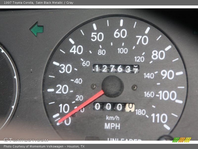 Satin Black Metallic / Gray 1997 Toyota Corolla