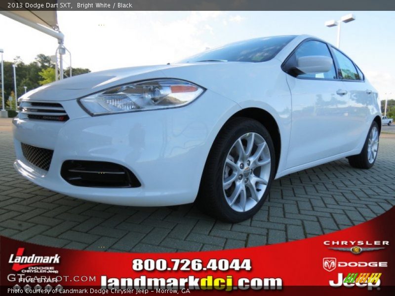 Bright White / Black 2013 Dodge Dart SXT