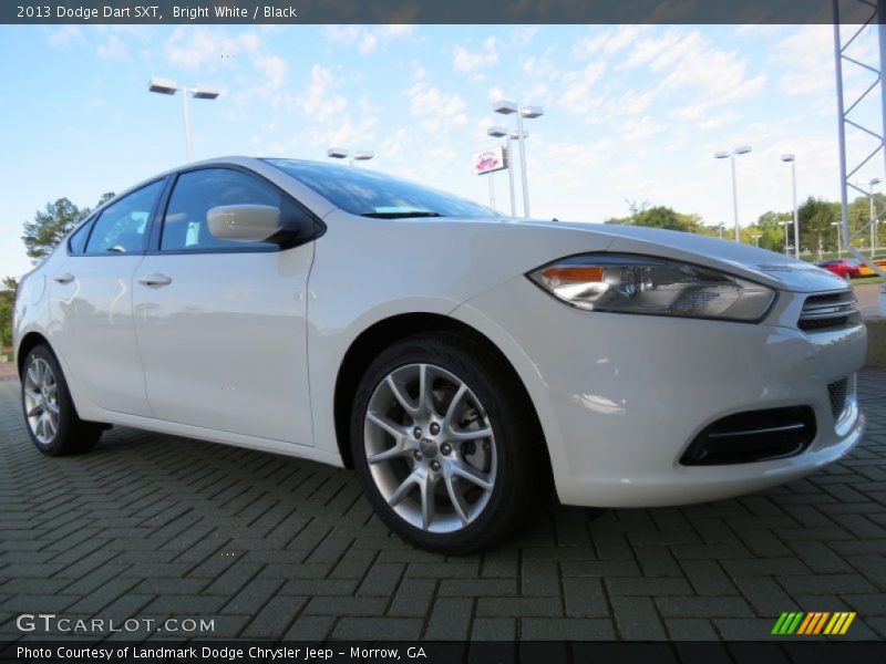 Bright White / Black 2013 Dodge Dart SXT