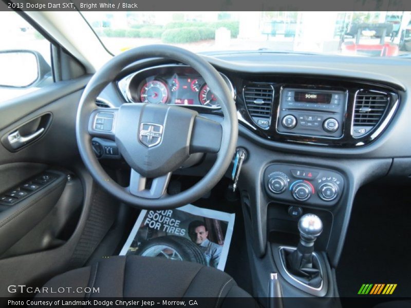 Bright White / Black 2013 Dodge Dart SXT