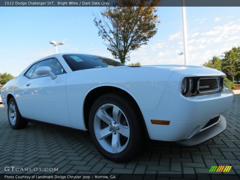 Bright White / Dark Slate Gray 2013 Dodge Challenger SXT