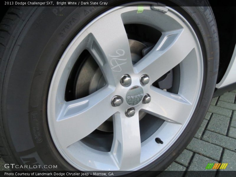 Bright White / Dark Slate Gray 2013 Dodge Challenger SXT