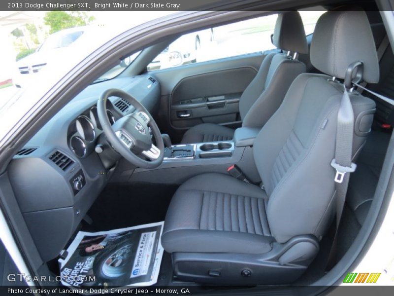 Bright White / Dark Slate Gray 2013 Dodge Challenger SXT