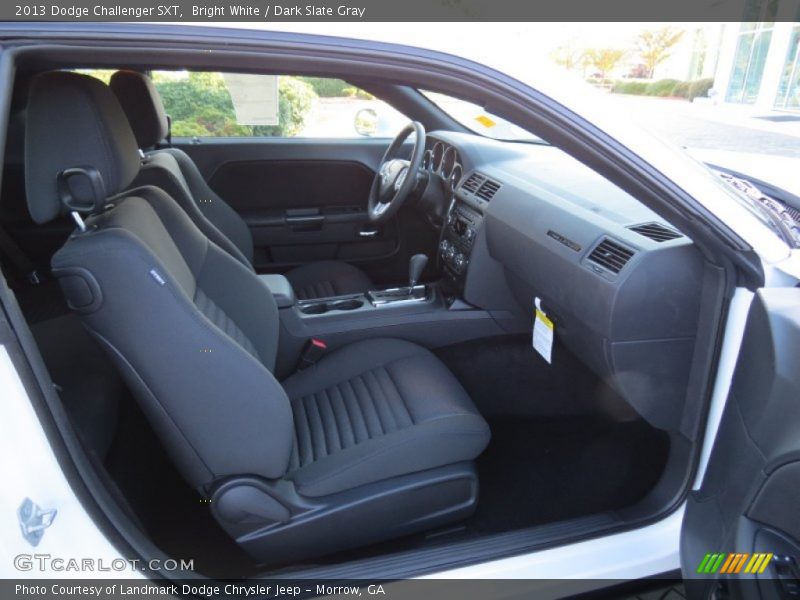 Bright White / Dark Slate Gray 2013 Dodge Challenger SXT