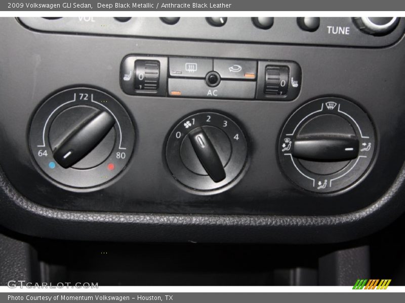 Deep Black Metallic / Anthracite Black Leather 2009 Volkswagen GLI Sedan