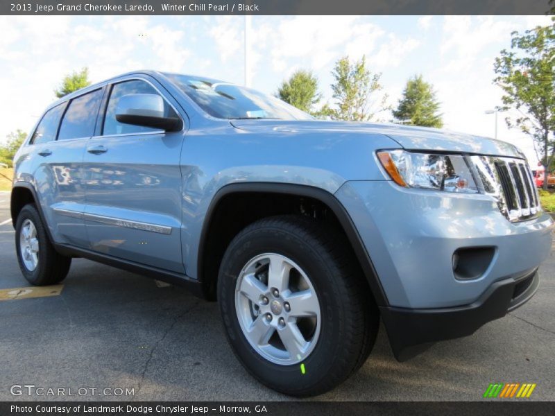 Winter Chill Pearl / Black 2013 Jeep Grand Cherokee Laredo