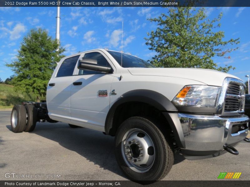 Bright White / Dark Slate/Medium Graystone 2012 Dodge Ram 5500 HD ST Crew Cab Chassis