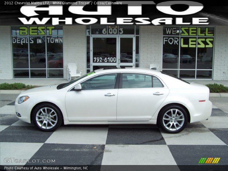 White Diamond Tricoat / Cocoa/Cashmere 2012 Chevrolet Malibu LTZ