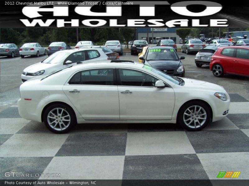 White Diamond Tricoat / Cocoa/Cashmere 2012 Chevrolet Malibu LTZ