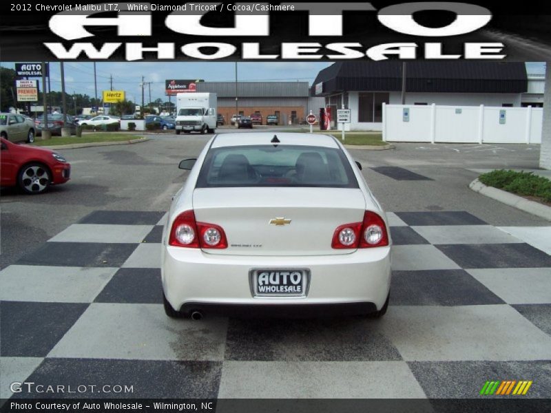 White Diamond Tricoat / Cocoa/Cashmere 2012 Chevrolet Malibu LTZ