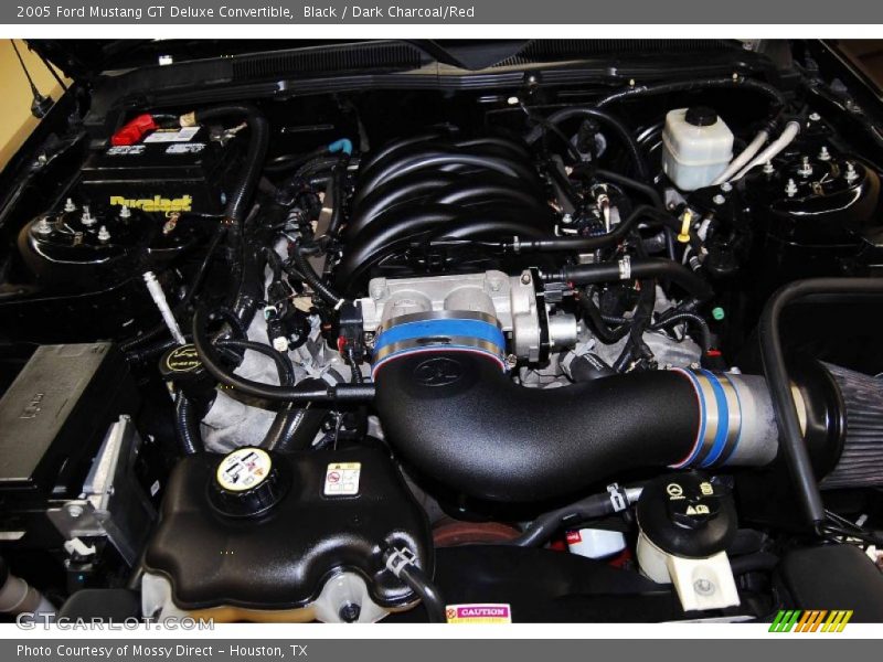 Black / Dark Charcoal/Red 2005 Ford Mustang GT Deluxe Convertible