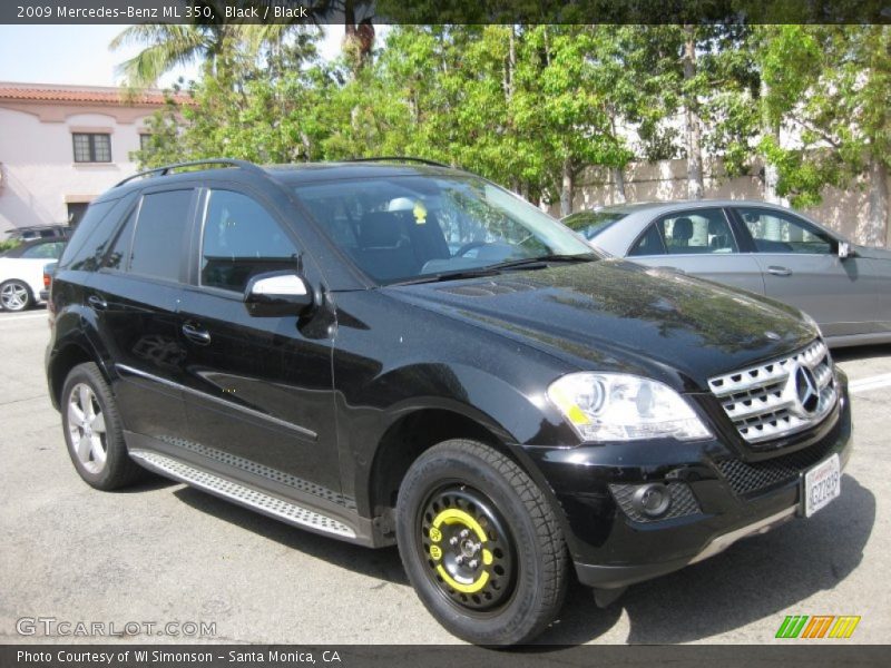 Black / Black 2009 Mercedes-Benz ML 350