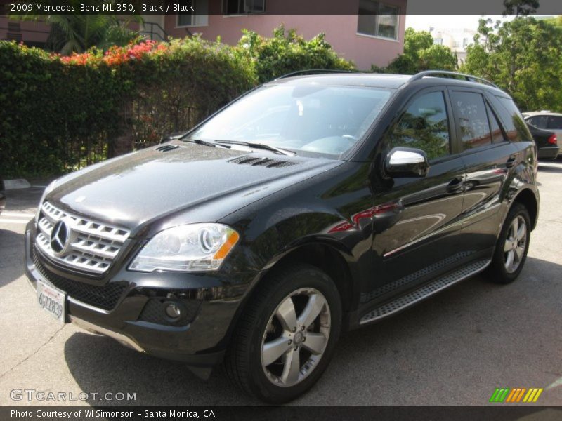 Black / Black 2009 Mercedes-Benz ML 350
