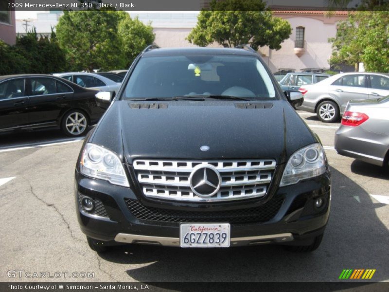 Black / Black 2009 Mercedes-Benz ML 350