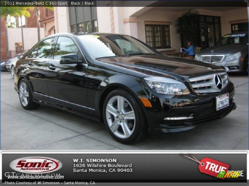 Black / Black 2011 Mercedes-Benz C 300 Sport
