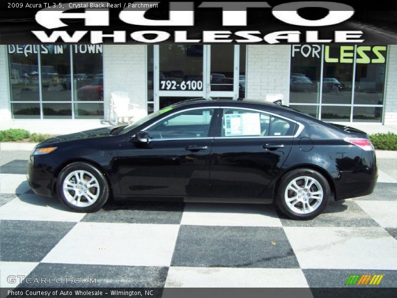 Crystal Black Pearl / Parchment 2009 Acura TL 3.5