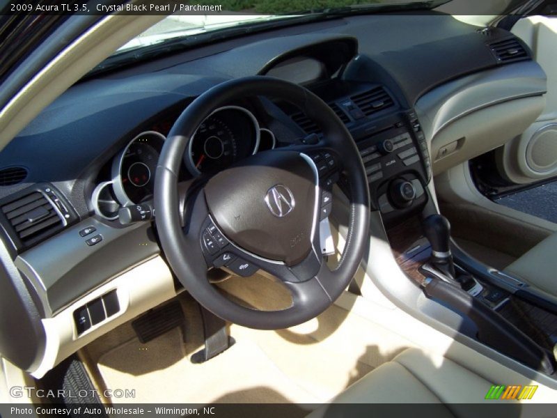 Crystal Black Pearl / Parchment 2009 Acura TL 3.5