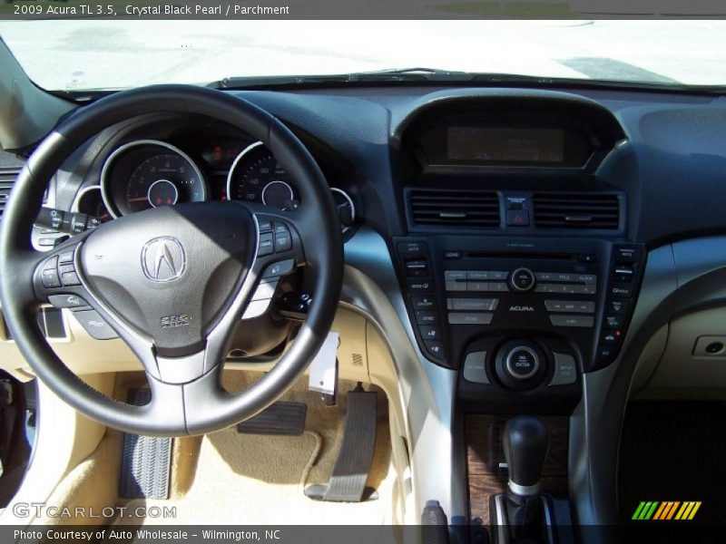 Crystal Black Pearl / Parchment 2009 Acura TL 3.5