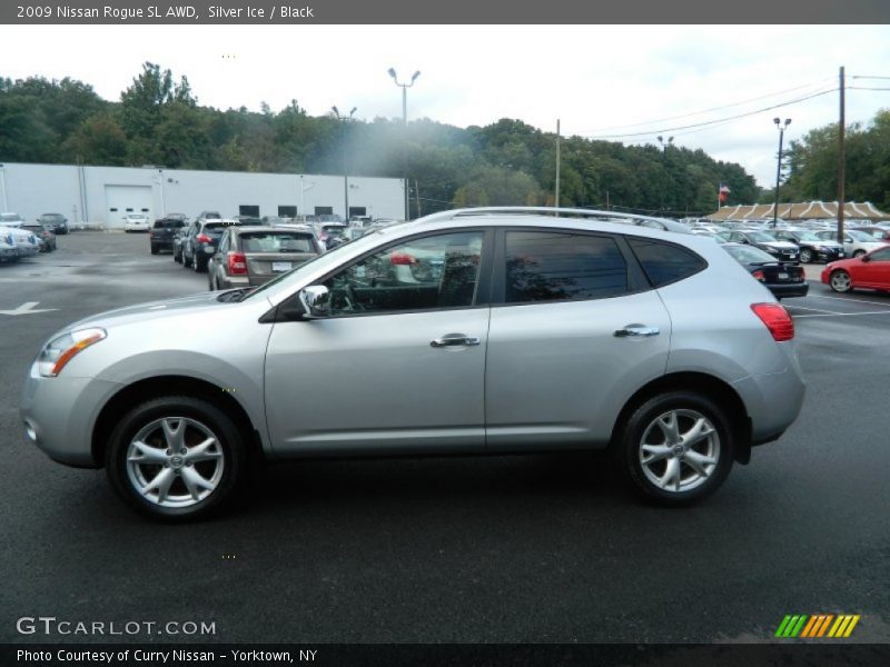 Silver Ice / Black 2009 Nissan Rogue SL AWD
