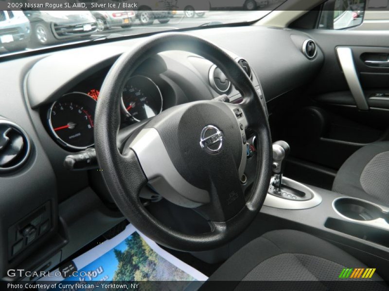 Silver Ice / Black 2009 Nissan Rogue SL AWD