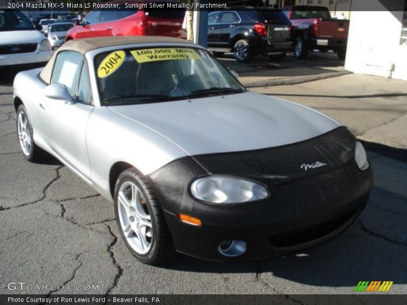 Sunlight Silver Metallic / Parchment 2004 Mazda MX-5 Miata LS Roadster