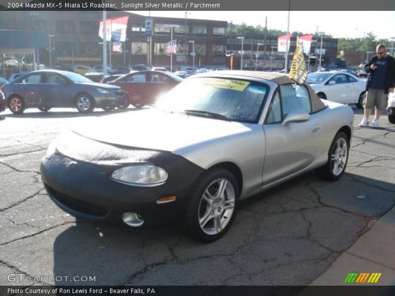 Sunlight Silver Metallic / Parchment 2004 Mazda MX-5 Miata LS Roadster