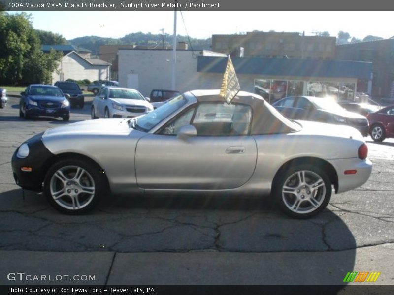 Sunlight Silver Metallic / Parchment 2004 Mazda MX-5 Miata LS Roadster