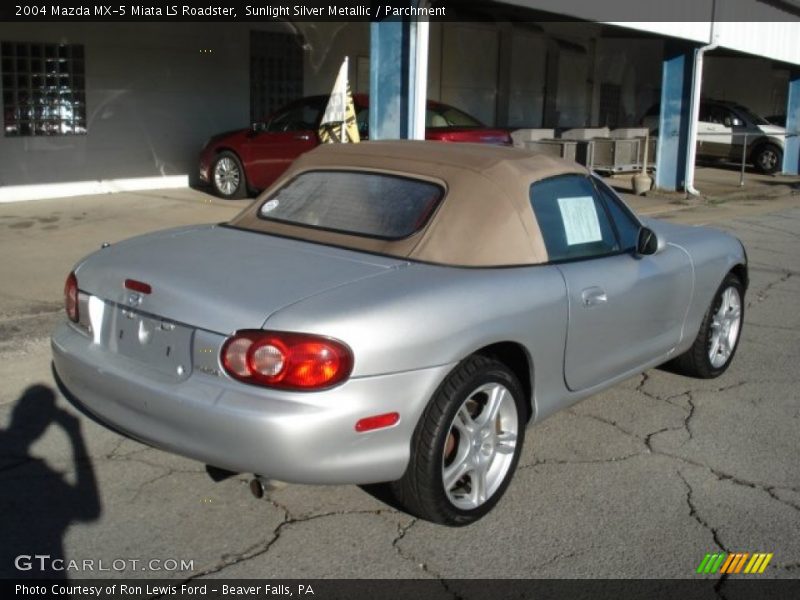 Sunlight Silver Metallic / Parchment 2004 Mazda MX-5 Miata LS Roadster