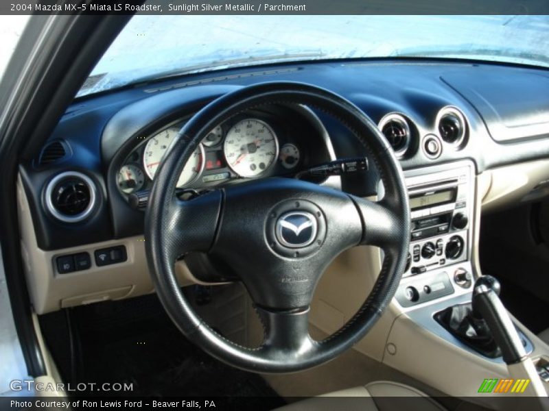 Sunlight Silver Metallic / Parchment 2004 Mazda MX-5 Miata LS Roadster