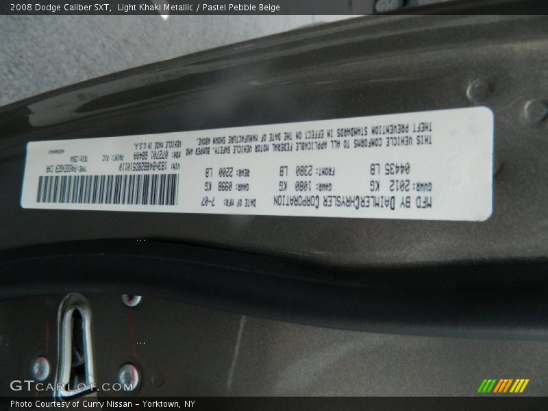 Light Khaki Metallic / Pastel Pebble Beige 2008 Dodge Caliber SXT