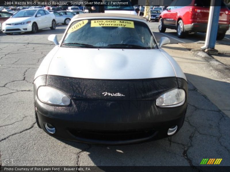 Sunlight Silver Metallic / Parchment 2004 Mazda MX-5 Miata LS Roadster