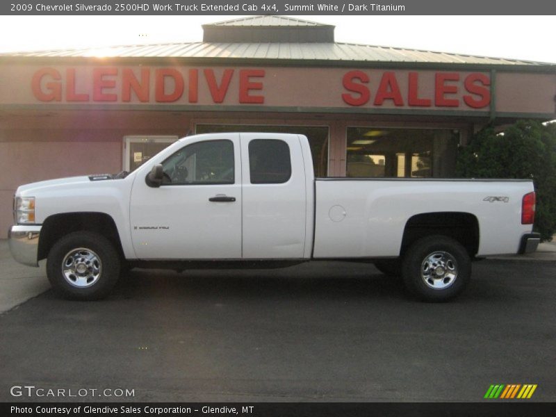 Summit White / Dark Titanium 2009 Chevrolet Silverado 2500HD Work Truck Extended Cab 4x4